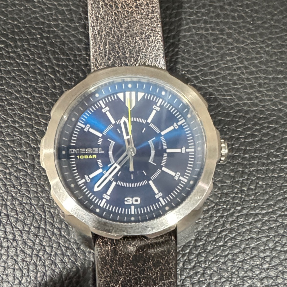 Diesel Blue Dial Smartwatch with Silver Accents